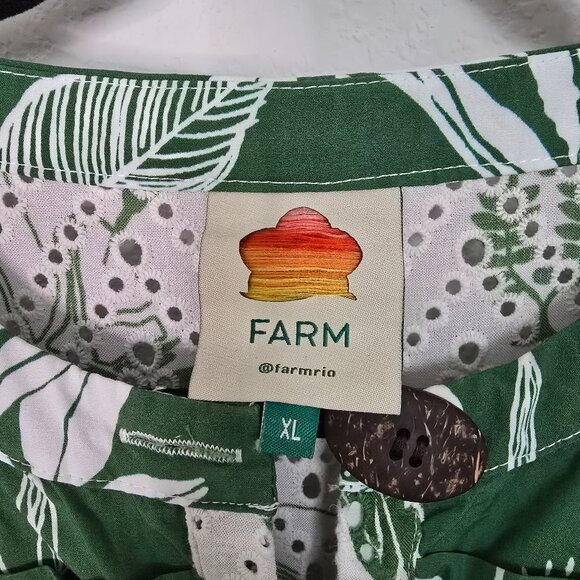 NWOT Farm Rio Green Forest Soul Short Sleeve Midi Dress Size XL - Picture 7 of 9